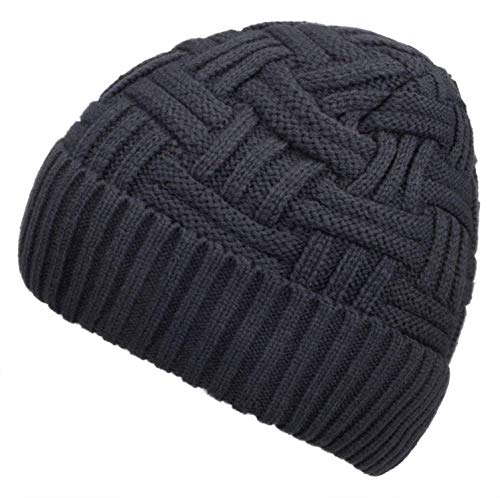 Slivery Color Mens Winter Knitting Wool Warm Hat Daily Slouchy Hats Beanie Skull Cap