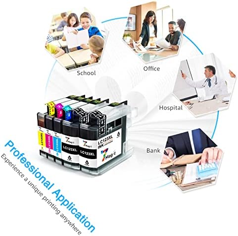 7Magic LC 123 Compatible for Brother Ink Cartridges LC123 LC-123 for Brother MFC-J6520DW MFC-J6720DW MFC-J6920DW MFC-J470DW MFC-J4510DW MFC-J650DW MFC-J4610DW DCP-J132W DCP-J4110DW DCP-J552DW(10 Pack)