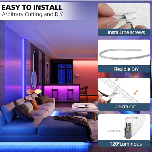 Image of neon Rope Light Clips 20 - Piece High - Quality Aluminum Neon Light Clips Kit Made of Durable Aluminum, Waterproof for Outdoor use, and Easy to Install Perfect for DIY neon Signs