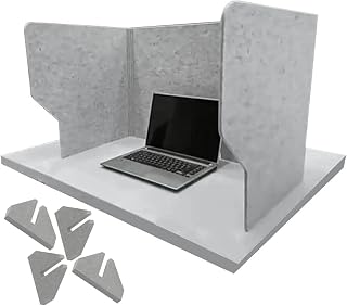 Felt Desk Divider WallFreestanding Sound Absorbing Panel Noise Reduction & Visual Distraction Control for Office School LibraryMultipurpose Foldable Partition