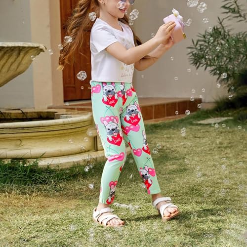 8 Pack Girls Printed Leggings Yoga Pants for Kids Full Length Stretchy Cute Leggings in 3-10 Years3