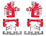Power Stop Rear S3298 Pair of High-Temp Red Powder Coated Calipers for Acura CSX 2006-2011, Acura ILX 2013-2018, Honda Civic 2006-2015 [Model Specific]