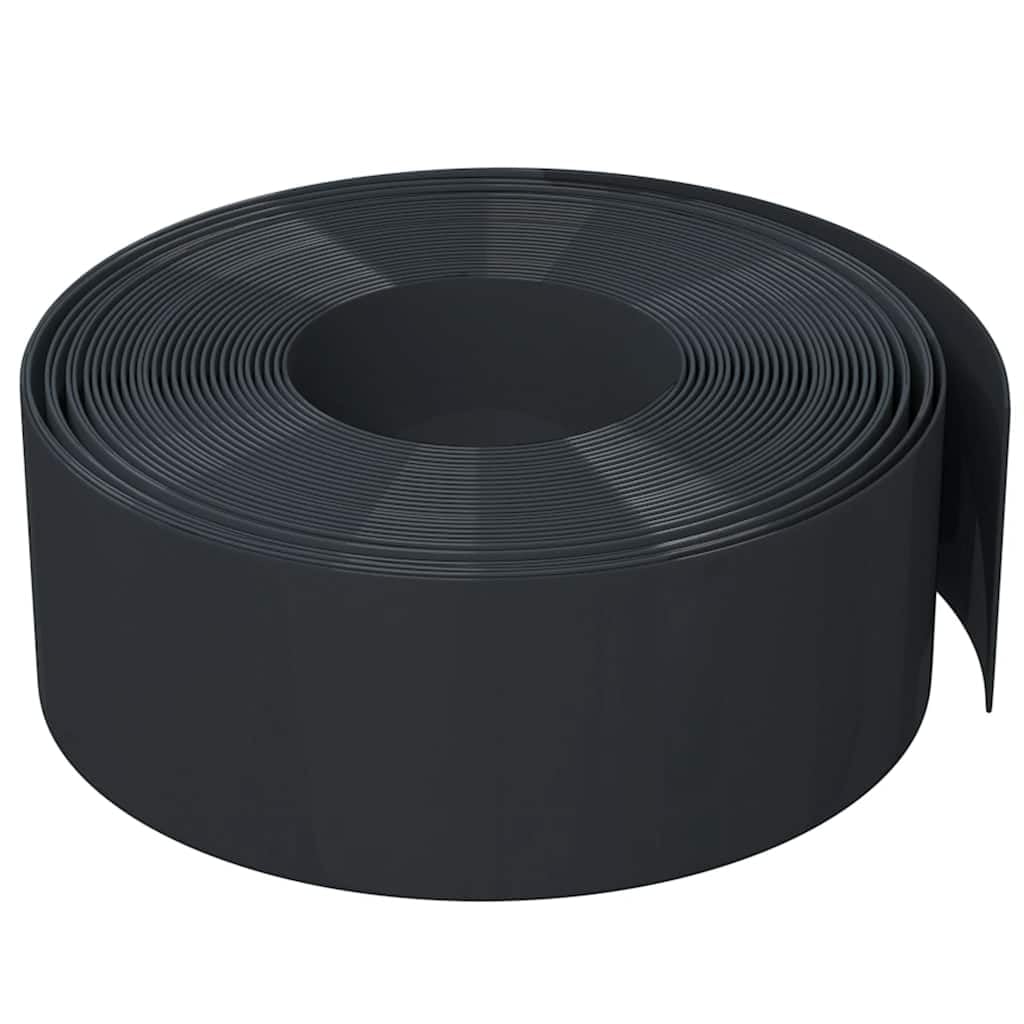 Bordo per prato, 2 pezzi, nero, 20 m (2 x 10 m) x 20 cm, flessibile in polietilene PE, delimitazione per aiuole da giardino, sentieri e laghetti, 2 mm di spessore