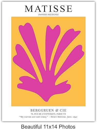 Vista 5 de LARGE 11x14 - Matisse Wall Art - Matisse Poster - Minimalist Wall Art - Abstract Art - Aesthetic Room Decor Set - Mid Century Modern Wall Art