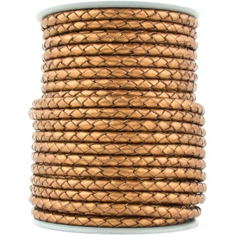 Xsotica Round Bolo Leather Cord 4.0 MM (Bronze Metalic, 3 Meter) Cover