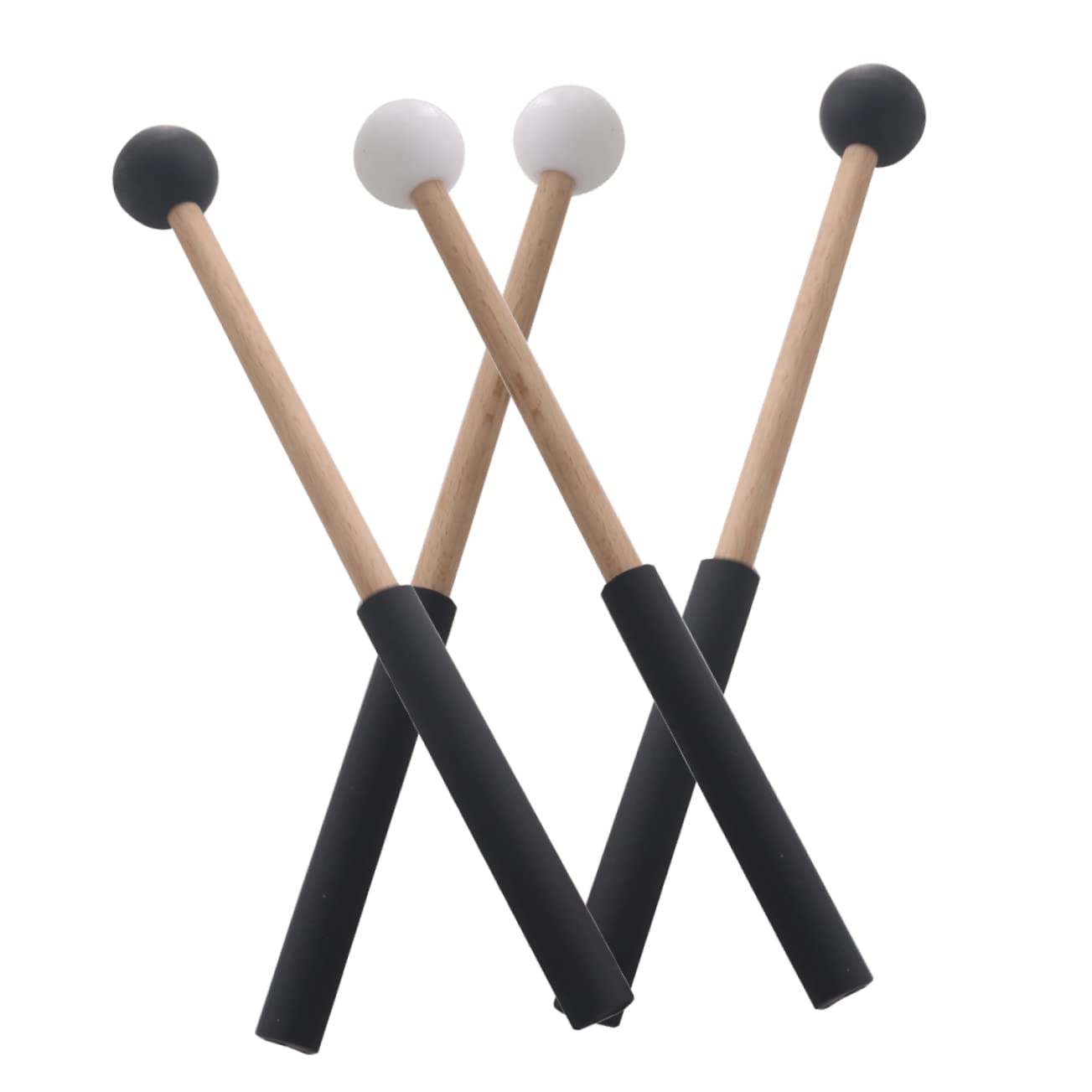 ibasenice 6paare Holzschlägel Für Marimba Und Zungentrommel Langlebige Percussion Mallets Für Anfänger Und Profis Komfortabler Griff
