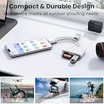Deeyaple SD Card Reader, 3 in 1 Memory Card Reader, USB-A & USB-C Dual Interface SD/TF Micro SD Card Adapter, Compatible with iPhone 15/16/17, iPad, MacBook Pro/Air, Android, Computer, Plug & Play.