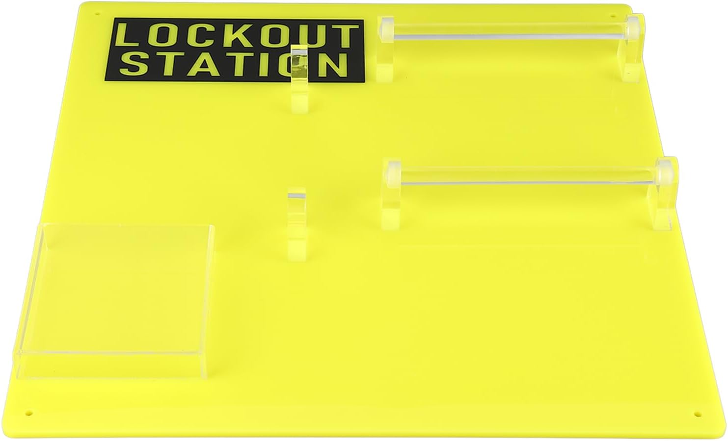 BY Lockout Tagout Station with Impact Acrylic Isolation Board for Padlock Organization in Schools Businesses and Industrial Settings