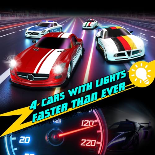 AGM MASETCH Slot Car Race Track Sets with 4 Exquisite Slot Cars, Battery or Electric Car Track, 2 Controllers, Lap Counter, Gift Toys Suitable for Boys and Girls Aged 8-12. by AGM MASTECH - Image 5