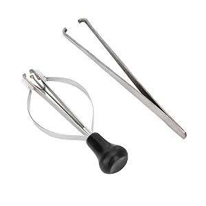 Professional Red Watch Repair Tool Kit - Hand Puller Remover Set with 10 Plastic Dies Durable Alloy Steel