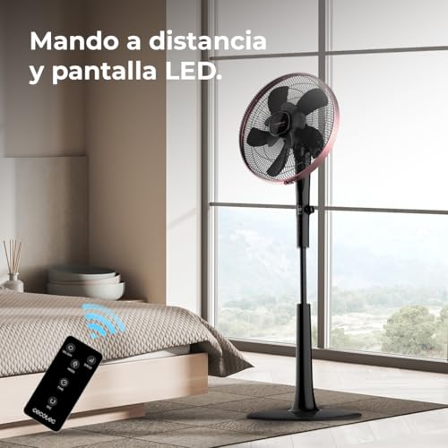Miniatura 5 de Cecotec Ventilador De Pie Con Mando A Distancia Y Temporizador Energysilence 1040 Smartextreme. 28 W, 10 Aspas 40 Cm De Diámetro, Oscilante, 24 Velocidades, Ajustable 115-135cm, Motor Dc, Negro