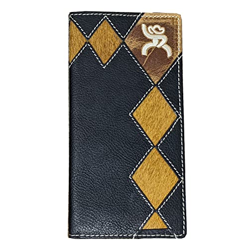 Hooey Womens RW004-BKBR Diamond Patchwork Rodeo Wallet