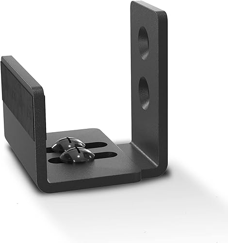 EaseLife Guía de piso inferior para puerta corrediza de granero, forma de U, distancia de ajuste ajustable flexible, diseño inferior plano al ras,