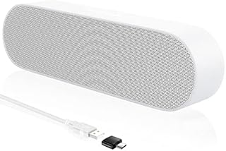 YYV USB Computer Speaker, Portable PC Speaker for Desktop, Laptop,Notebook, Wired Mini Soundbar Speaker with Loud Volume, Volume Control and Mute Button
