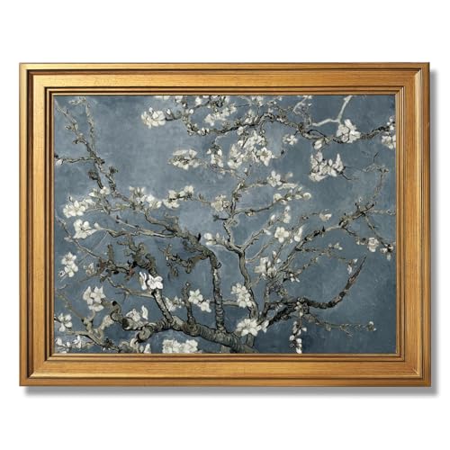 Almond Blossom Branches Canvas Wall Art Impressionist Preppy Style Home