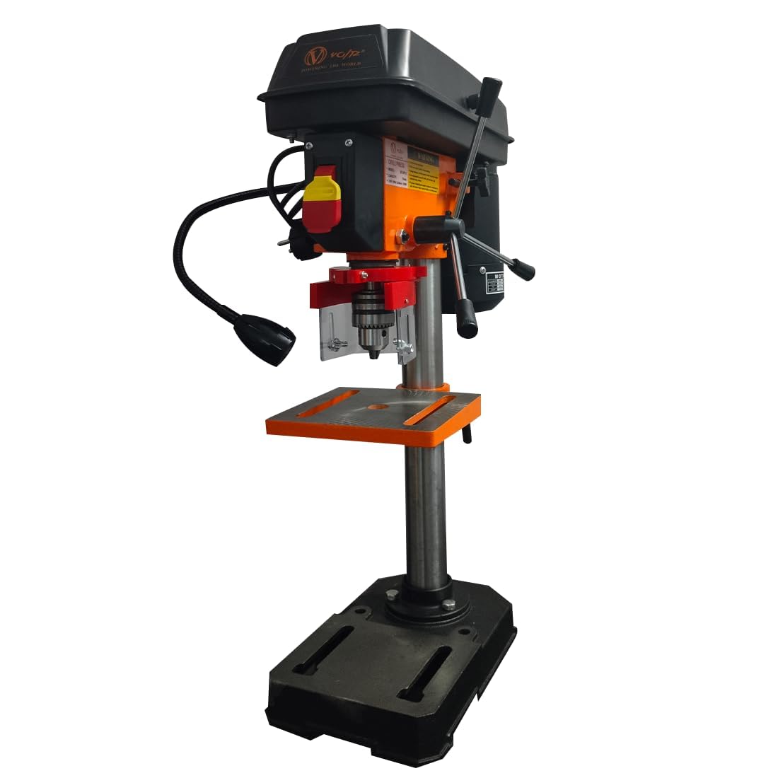 See full amazon price history chart for VOLTZ VZ-DP13 1.6-Amp 8-Inch 5-Speed Cast Iron Bench drill machine Benchtop Drill Press for wood working with Led Light,Black/Orange(350w) VOLTZ VZ-DP13 1.6-Amp 8-Inch 5-Speed Cast Iron Bench drill machine Benchtop Drill Press for wood working with Led Light,Black/Orange(350w) (B0D6BTBQW5) Amazon Price History, Amazon Price Tracker