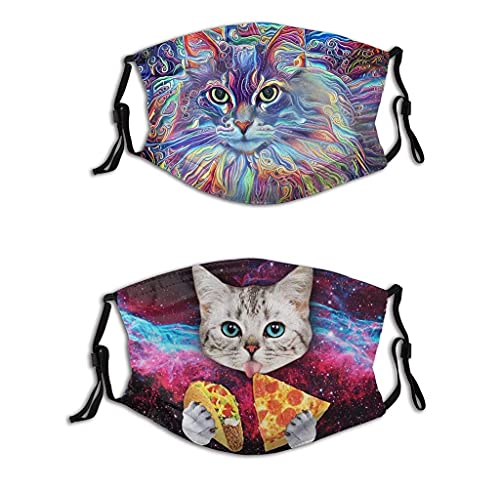 PPFINE Cat face Mask Women Lovely Cloth Face Mask Mens Mask Washables Reusable Funny Adults Mask