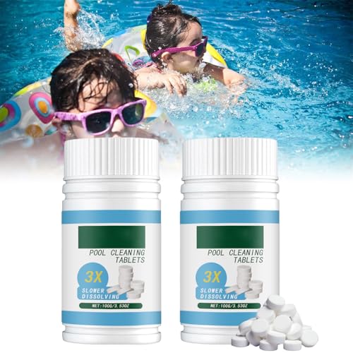 Multifunction Chlorine Tablets,100g Pool Cleaning Tabletes,Multifunction Chlorine Compressa per Pulizia Piscina,Magic Pool Cleaning Tablets,Magic Pool Tup Cleaner,Multifunzione Compresse di Cloro