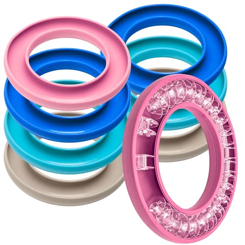 Image of 8 PCS Round Bobbin Holders for Sewing - Silicone Sewing Bobbin Holder Set in Pastel Colors, Flexible Sewing Machine Bobbin Holder Rings for Thread Organization & Sewing Bobbin Storage