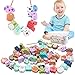 67 pezzi Giochi perline in legno, Perline Animali Fruit Montessori Giochi, Giocattoli Educativi in Legno Regalo di Compleanno per Bambini Ragazzi Ragazze 2 3 4 5 6 anni