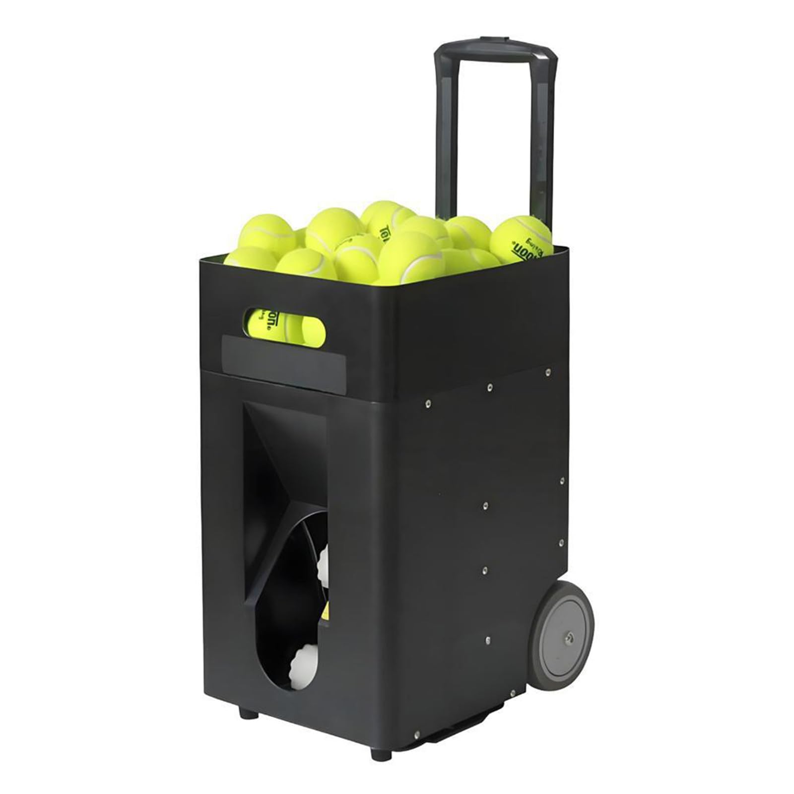 BANGBANGJI Máquina portátil para lanzar Pelotas de Tenis (Solo Pesa 10 kg), Control Remoto y por teléfono móvil, ángulo de Lanzamiento Ajustable, Velocidad y frecuencia de rotación