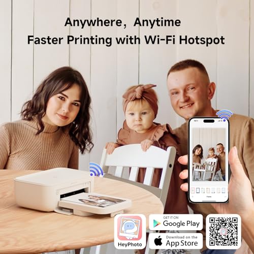 HPRT Photo Printer 4×6”, Wi-Fi Full-Color Instant Phone