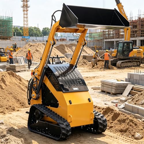 Minicargadora minicargadora de 23HP a la venta, máquina compacta flexible construida para paisajismo, construcción, trabajo agrícola y trabajos multitarea con funcionamiento eficiente y rendimiento