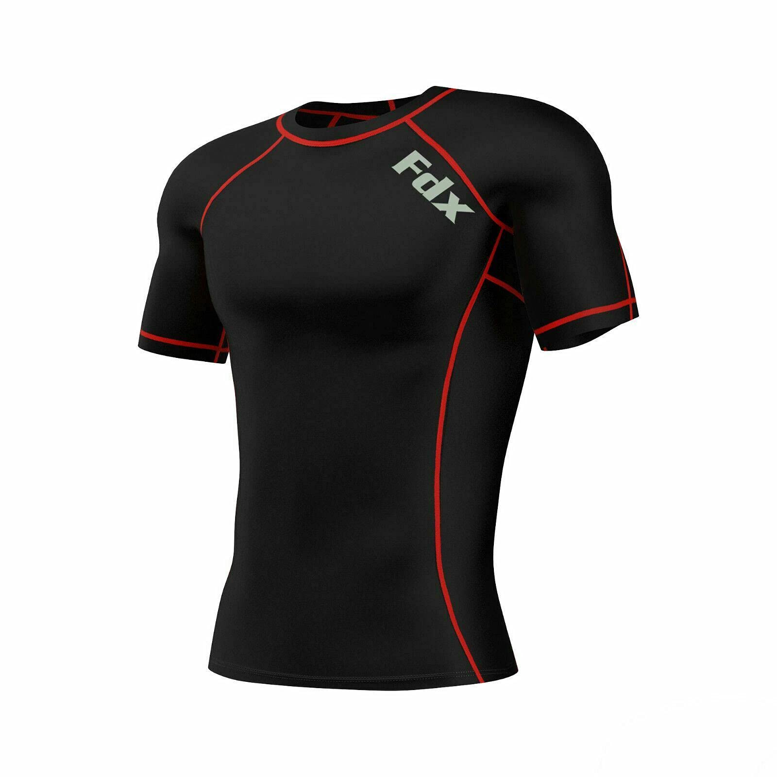 FDXMens Compression Armour Base Layer Top Half Sleeve Thermal Gym Sports Shirt