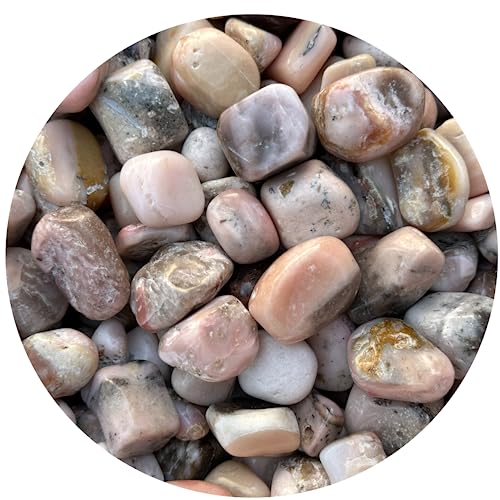 Image of GAF TREASURES 1 /2 LB Pink Opal Tumbled Stones, Polished Pink Opal Gemstone, Pink Opal Healing Crystals (Pink Opal)