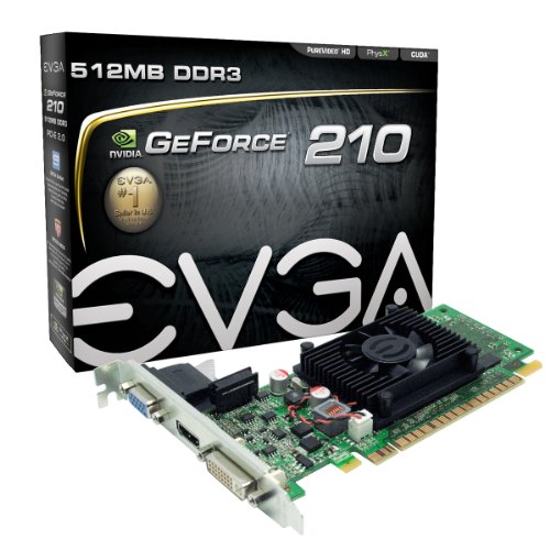 EVGA Nvidia GeForce 210 512 MB gddr3 VGA / DVI / HDMI PCI - Express�r�f�I�J�[�h