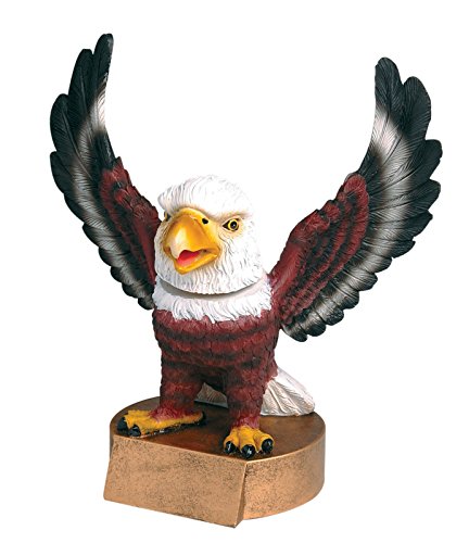 Decade AwardsEagle Bobblehead Mascot Trophy - 6 Inch Tall | Engraved Eagle Award- Customize Now