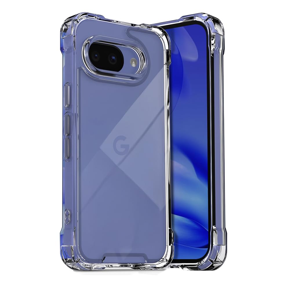 Image of Fashionury Clear Back Cover Case for Google Pixel 10a | Anti-Yellow Acrylic Hard Back + Soft TPU Bumper | Shockproof 360 Protection | Slim Transparent Bumper Case (Clear)