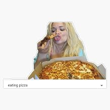 Trisha Paytas Eating Pizza Youtube Vinyl Sticker Laptop Decal Car Bumper Window Waterproof 6 Mil 5"