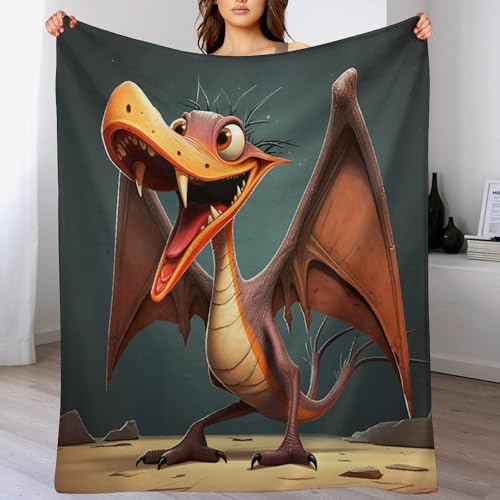 Couverture en flanelle ptérodactyle : idée cadeau idéale pour Noël - 8