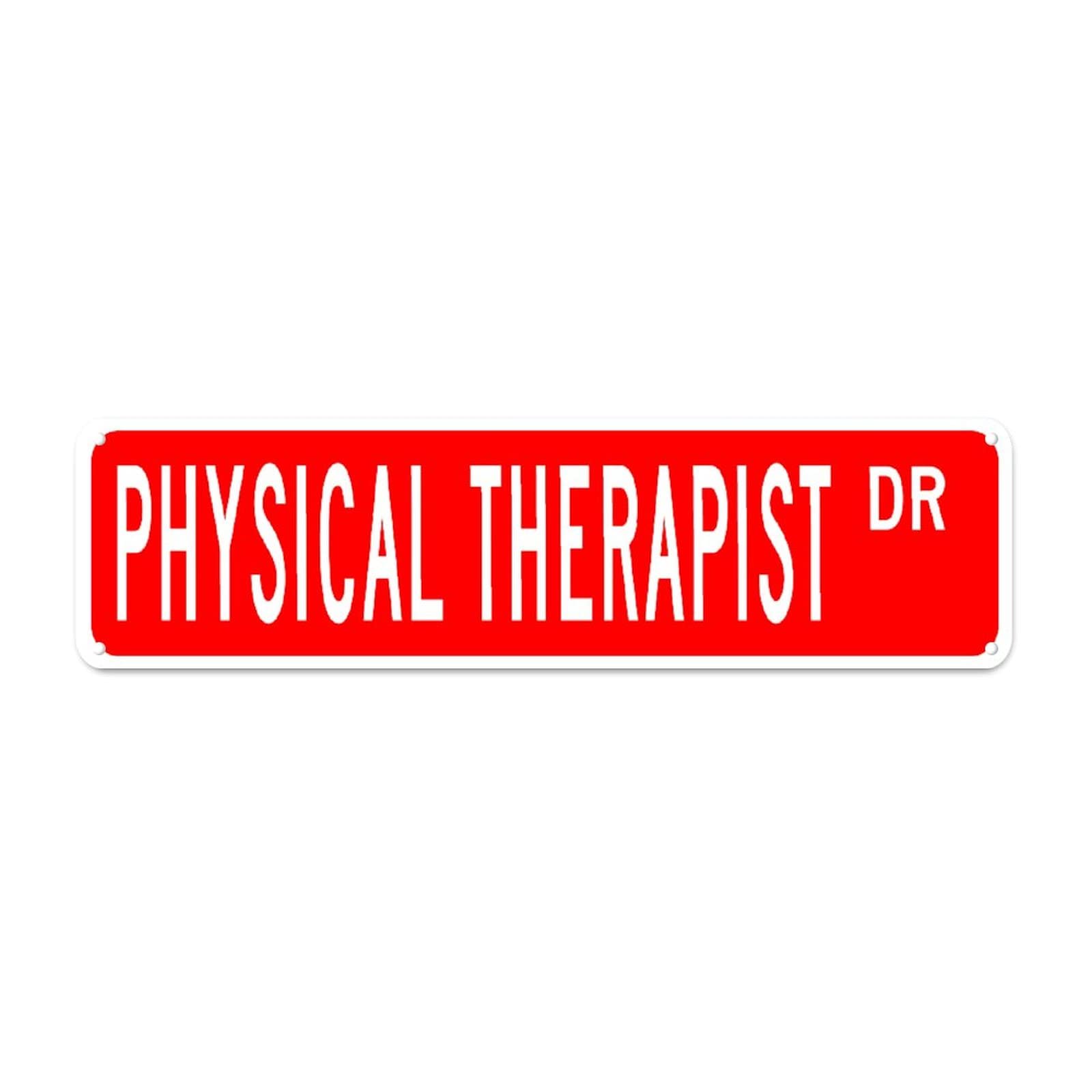 Physical Therapist DR Retro Tin Signs Aluminum Home Exit Sign Kitchen Garden Wall Front Door Coffee Decor 4x16 Inch