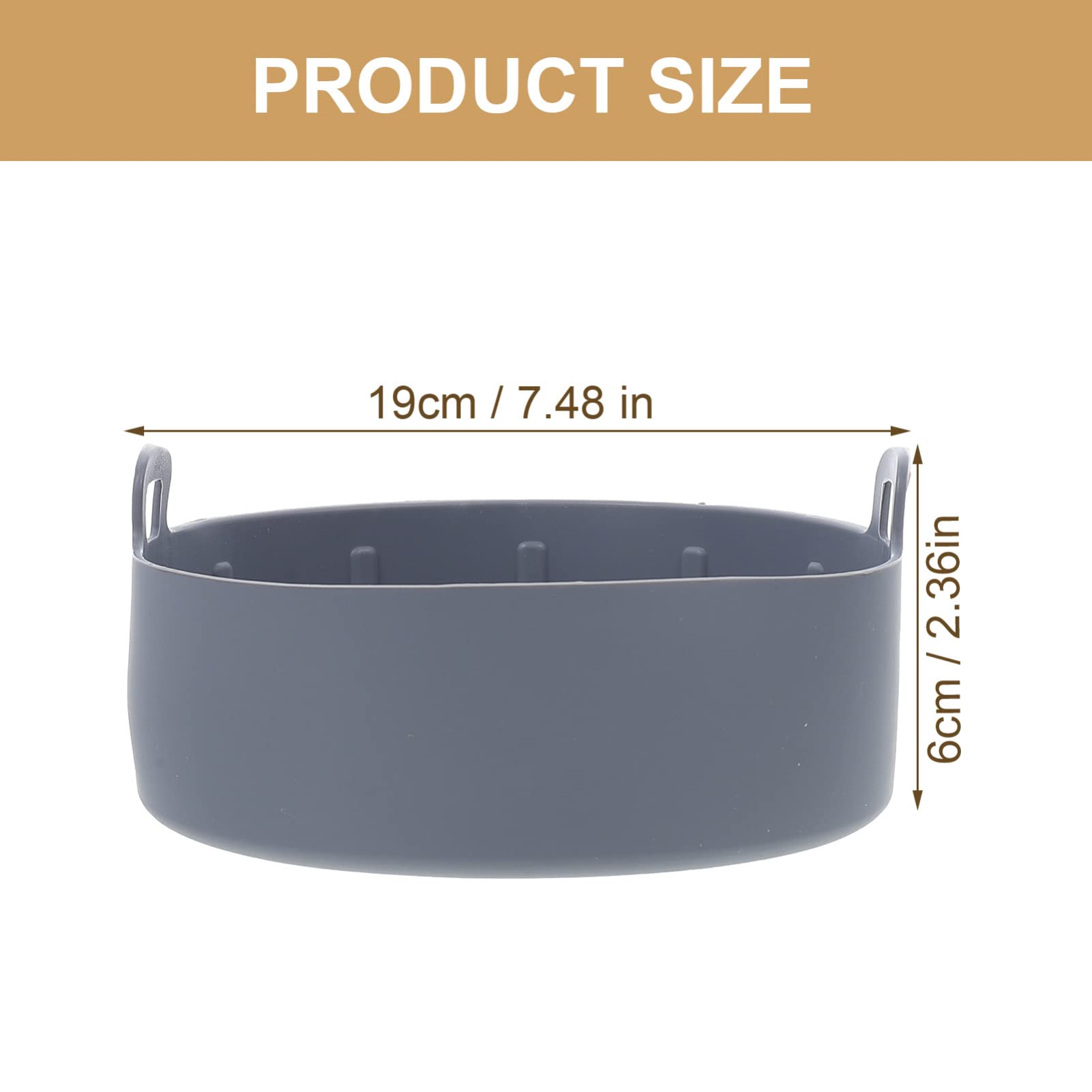 BESTonZON Cestello per Friggitrice ad Aria in Silicone Teglia da Forno Accessori per Friggitrice ad Aria Rivestimenti per Fondo del Forno