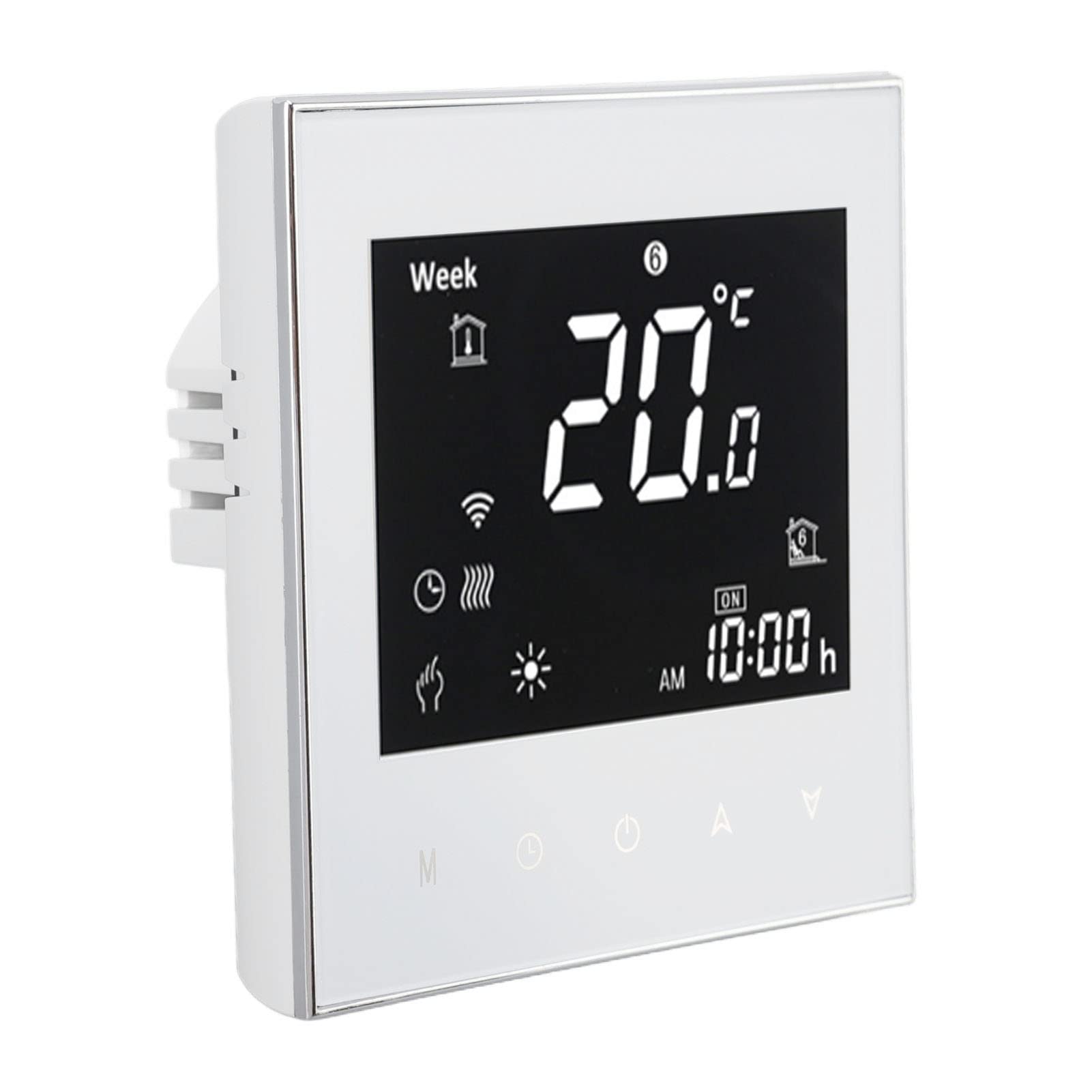 Termostato Inteligente Programable con Pantalla Táctil LCD, Dispositivo de Calefacción para Uso Doméstico, Blanco, 95-240V