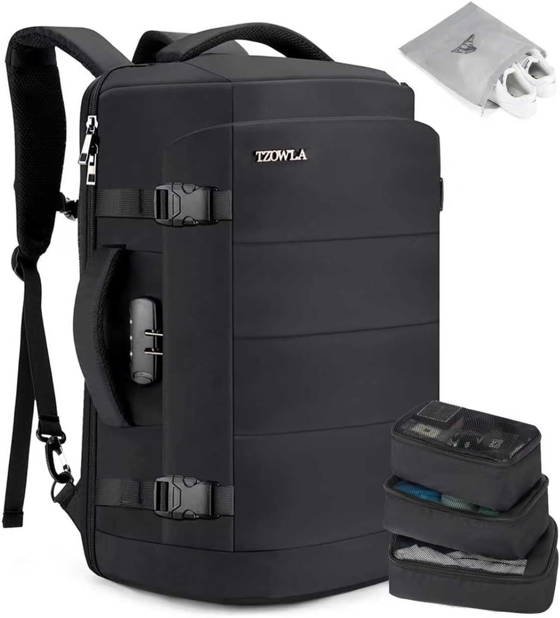 Travel Laptop Backpack for Men Women Flight Approved,40L Large Capacity Water Resistant Anti Theft Backpacks
