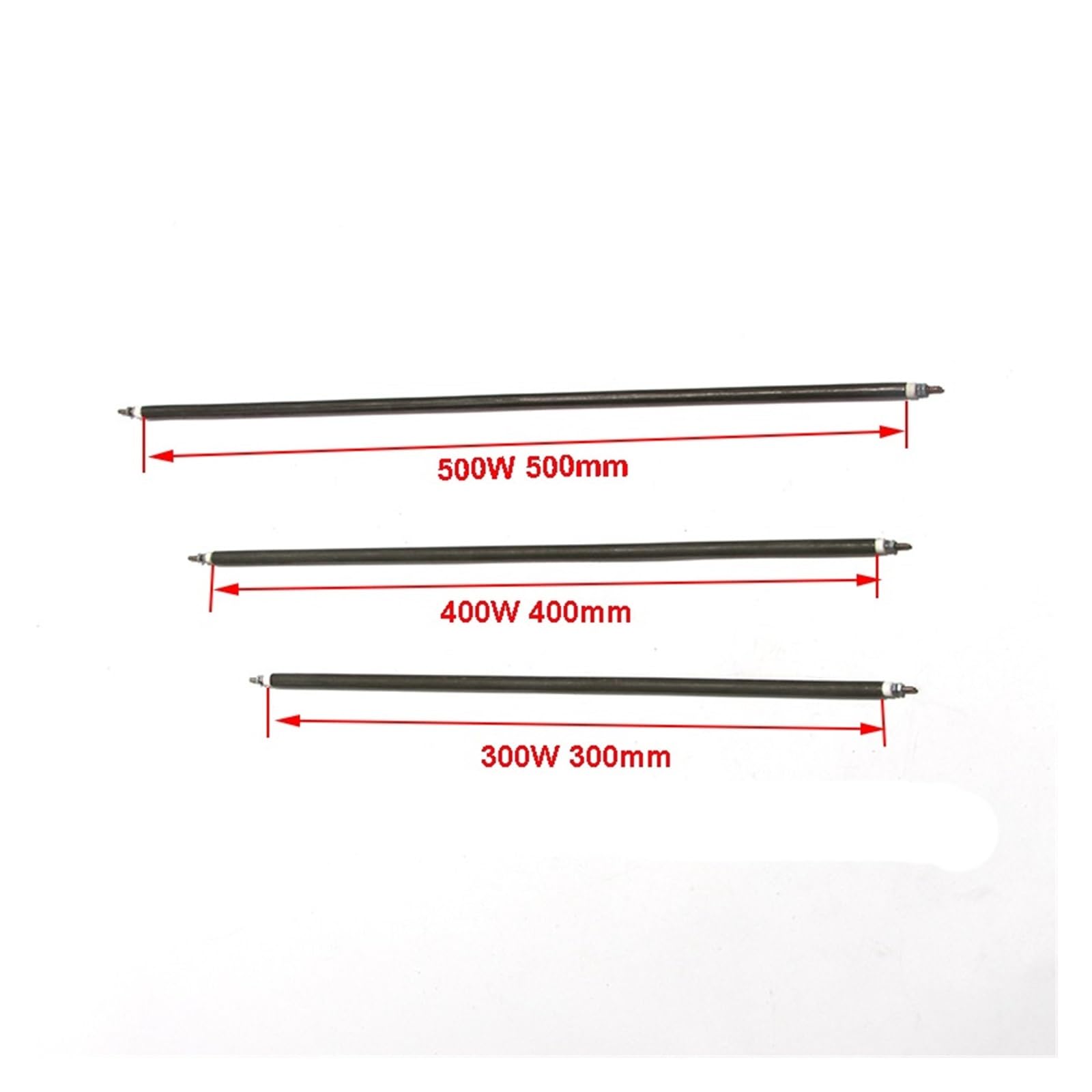 Xuro Elemento riscaldante tubolare dritto for forno elettrico 220 V 6,6 mm Resistenza di ricambio aria Riscaldatore flessibile 300 W 400 W 500 W 2 pezzi(220V,500W 500mm)