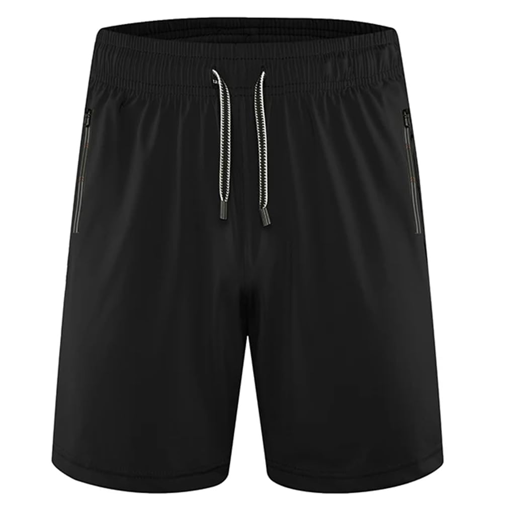 REHJJDFD Mens Running Shorts Fitness Workout Shorts Casual Sport Short Pants Training Shorts Black Asian Size S