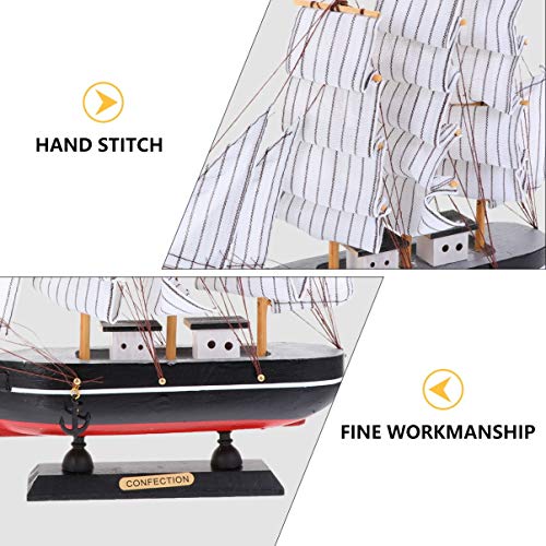 Garneck Pirate Ship Estatueta Resina Viking Pirate Coleção de peças de centro Estátua Decoração náut