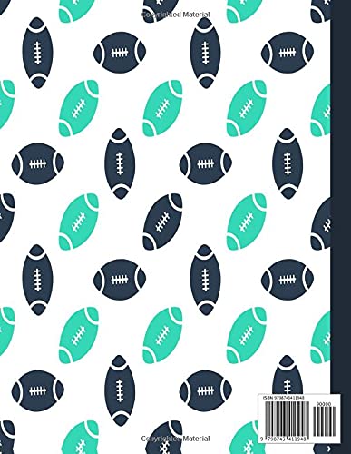 Notebook: Rugby Cover Composition Notebook College Ruled, Rugby Notebooks, School Supplies, Notebooks for School - Image 2