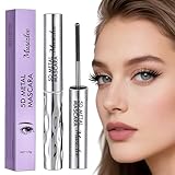 Iron Wand Mascara with Metal Wand, Long Lasting Waterproof Mascara, Black - Volumizing & Lengthening - 5D Curling - Smudge Proof - Washable Mascara for Dramatic Volume & Length