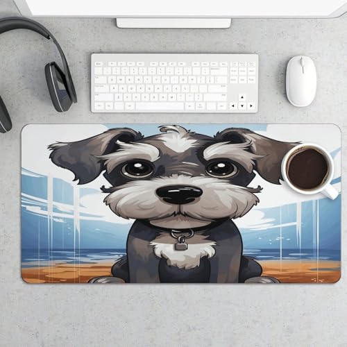Adorable Schnauzer Desk Pad con base antideslizante 30x60 cm miniatura 5