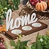 Sofe rustic tea lights candle holder set with home sign farmhouse home decor 3 pillar candle holders for table centerpiece wood candle stand  urban country home decor