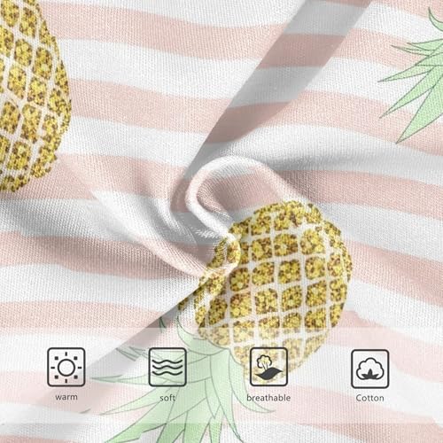 Glittery Golden Pineapples Pink White Toddlers Underwear Floral 2t Cotton Panties for Girl Funny Underpants Briefs3