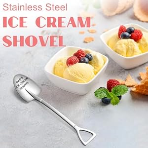 Funny Dad Gifts - Dad's Ice Cream Shovel Spoon - Unique Personalized Gifts for Dad PaPa Father in Law Fathers Day Brithday Novelty Small Presents for Dad from Daughter Son Funny Dad Gifts Dads Ice Cream Shovel Spoon Unique Personalized Gifts for Dad PaPa Father in Law Fathers Day Brithday Novelty Small Presents for Dad from Daughter Son