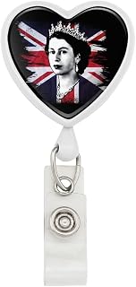 Queen Elizabeth II Heart Lanyard Retractable Reel Badge ID Card Holder