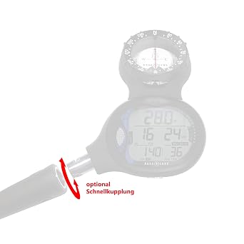 Aqualung الكمبيوتر I550C مع البوصلة NH أسود/أسود