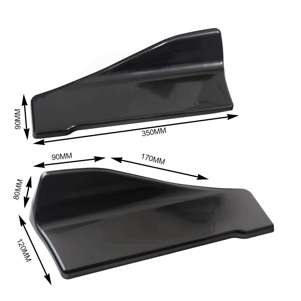 2 szt. Uniwersalny zderzak samochodowy Spoiler tylny rozdzielacz kątowy Winglet Wings Auto Anti-crash zmodyfikowany karoseria boczna dokładka Oc11